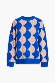 Rhode Lennon jacquard knit wool sweater at The Outnet