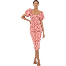 Rhode Tessa Gingham Print Puff Sleeve Dress at Maisonette