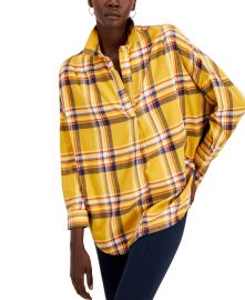 Rhodes Cotton Checked Popover Top at Macys