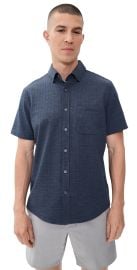 Rhone Commuter Seersucker Button Down Shirt Navy Chambray XXL at Shopbop