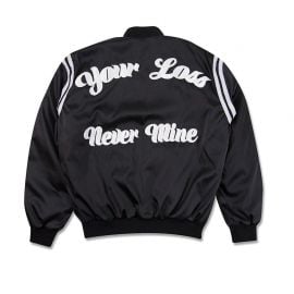 Rhude Your Loss Never Mine Satin Bomber Jacket at Farfetch