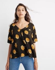 Rhyme Top in Fall Flowers at Madewell