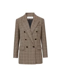 Rhys Houndstooth Dickey Jacket in Black amp Beige Multi at Veronica Beard