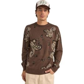 Rhythm Mohair Paisley Knit Sweater in Tobacco at Backcountry