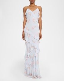 Rialto Asymmetric Ruffle Maxi Dress at Neiman Marcus
