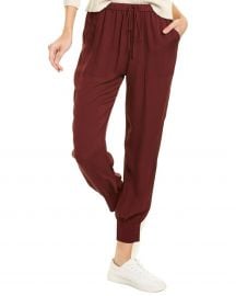 Rib Cuff Silk Jogger Pant by Theory at Theory