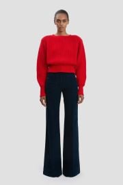 Rib Jumper In Cayenne Victoria Beckham Inc at Victoria Beckham