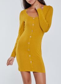 Rib Knit Long Sleeve Bodycon Dress at Rainbow