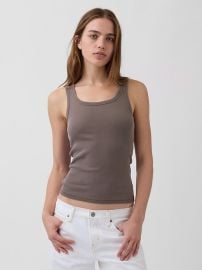 Rib Scoop Tank Top at GAP