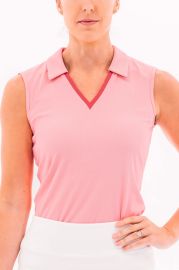 Rib V-Neck SL Polo Foray Golf at Foray Golf