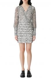 Ribane Zebra Print Long Sleeve Minidress by Maje at Nordstrom