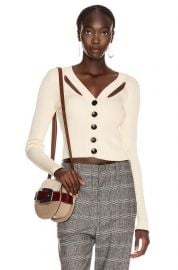 Ribb Cropped Cardigan at Forward