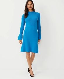 Ribbed Button Cuff Sweater Dress at Ann Taylor