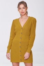 Ribbed Cardigan Sweater Dress at Forever 21