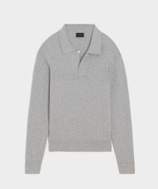 Ribbed Cotton-Cashmere Sweater Polo at Todd Snyder