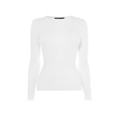 Ribbed Fitted Top at Karen Millen