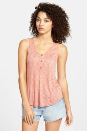 Ribbed Henley Tank Juniors at Nordstrom Rack