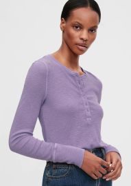 Ribbed Henley Tshirt at Gap