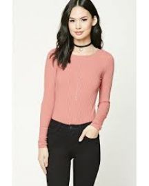 Ribbed Knit Bodysuit   at Forever 21