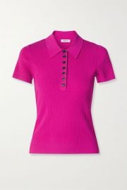 Ribbed-Knit Polo Shirt by Jason Wu at Net A Porter