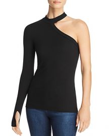 Ribbed One-Shoulder Top at Bloomingdales