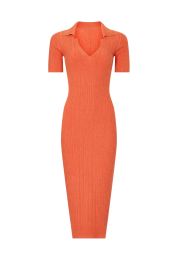 Ribbed Polo Dress by NAADAM Rent the Runway at Rent the Runway