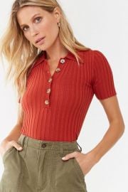 Ribbed Polo Top by Forever 21 at Forever 21