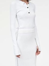 Ribbed Polo in White Maria McManus at Maria McManus