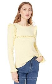 Ribbed Ruffle Sweater at Amazon