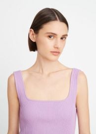 Ribbed Square-Neck Tank in Shirts amp Tees at Vince