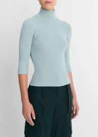 Ribbed Turtleneck Top in Products Women at Vince