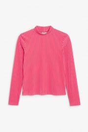 Ribbed Velvet Top at Monki