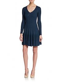 Ribbed fit and flare dress at Saks Off 5th