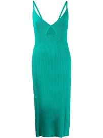 Ribbed knit Fitted Midi Dress by Fleur Du Mal at Farfetch