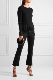 Ribbed-knit Peplum Sweater by Diane Von Furstenberg at Net A Porter