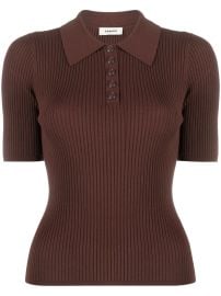 Ribbed knit Polo Top at Farfetch