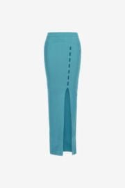 Ribbed long skirt with cut-out Light blue Sale Roberto Cavalli US at Roberto Cavalli