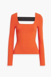 Ribbed stretch-jersey top at The Outnet