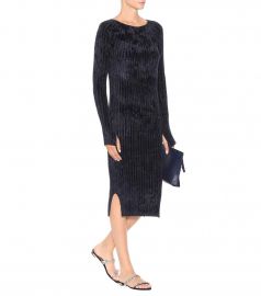 Ribbed-velvet sweater dress at Mytheresa