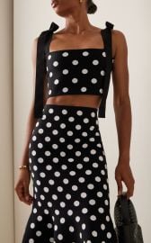 Ribbon-Trimmed Knit Crop Top By Carolina Herrera at Moda Operandi