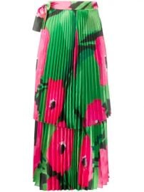 Richard Quinn Poppy Pleated Midi Skirt - Farfetch at Farfetch