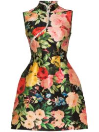 Richard Quinn Qipao Floral Print Mini Dress - Farfetch at Farfetch