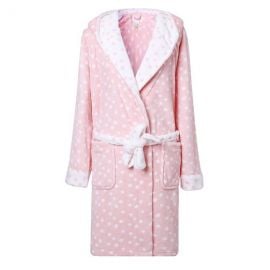 Richie House Womenand39s Plush Soft Warm Fleece Bathrobe Robe in Peach at Amazon