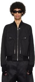 Rick Owens Black Bauhaus Bomber Jacket SSENSE at ssense