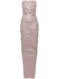 Rick Owens Coated Strapless Bustier Gown Pink at Farfetch