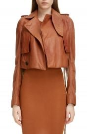 Rick Owens Crop Leather Jacket   Nordstrom at Nordstrom