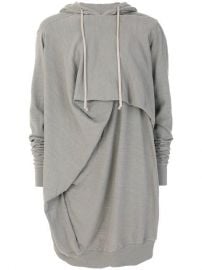 Rick Owens DRKSHDW Draped Jersey Hoodie  - Farfetch at Farfetch