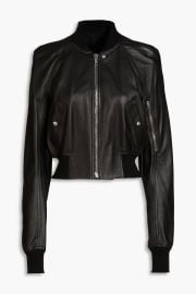 Rick Owens Leather Bomber Jacket at The Outnet