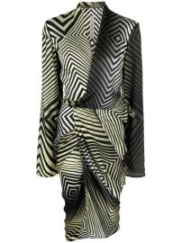 Rick Owens Luxor geometric-print Wrap Dress - at Farfetch