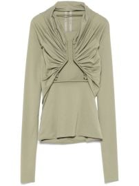 Rick Owens Prong Jersey Top Green at Farfetch